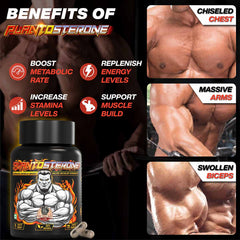 PLANTOSTERONE - Muscle Building & Testo-Boosting Ayurvedic Supplement | Helps Gain Muscle Size & Strength, with Increase in Sexual Drive | 100% Natural