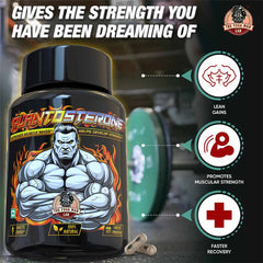 PLANTOSTERONE - Muscle Building & Testo-Boosting Ayurvedic Supplement | Helps Gain Muscle Size & Strength, with Increase in Sexual Drive | 100% Natural