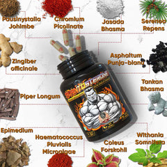 PLANTOSTERONE - Muscle Building & Testo-Boosting Ayurvedic Supplement | Helps Gain Muscle Size & Strength, with Increase in Sexual Drive | 100% Natural