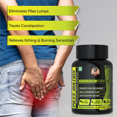 PILES MATRIX - RECTUM RESTORE Ayurvedic Supplement | Removes Root Cause. Shrinks Piles Lumps & Treats Constipation | 100% Natural