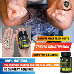 PILES MATRIX - RECTUM RESTORE Ayurvedic Supplement | Removes Root Cause. Shrinks Piles Lumps & Treats Constipation | 100% Natural
