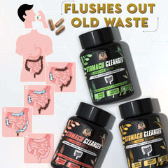 STOMACH CLEANSER KIT- Intestine Detox + Daily Cleanse (2 Ayurvedic Supplements) | Probiotic Soluble Fiber Combo For Instant Colon Detox & Daily Bowel Movement | 100% Natural