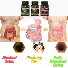 STOMACH CLEANSER KIT- Intestine Detox + Daily Cleanse (2 Ayurvedic Supplements) | Probiotic Soluble Fiber Combo For Instant Colon Detox & Daily Bowel Movement | 100% Natural
