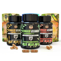 STOMACH CLEANSER KIT- Intestine Detox + Daily Cleanse (2 Ayurvedic Supplements) | Probiotic Soluble Fiber Combo For Instant Colon Detox & Daily Bowel Movement | 100% Natural