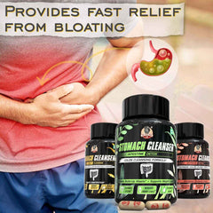 STOMACH CLEANSER KIT- Intestine Detox + Daily Cleanse (2 Ayurvedic Supplements) | Probiotic Soluble Fiber Combo For Instant Colon Detox & Daily Bowel Movement | 100% Natural